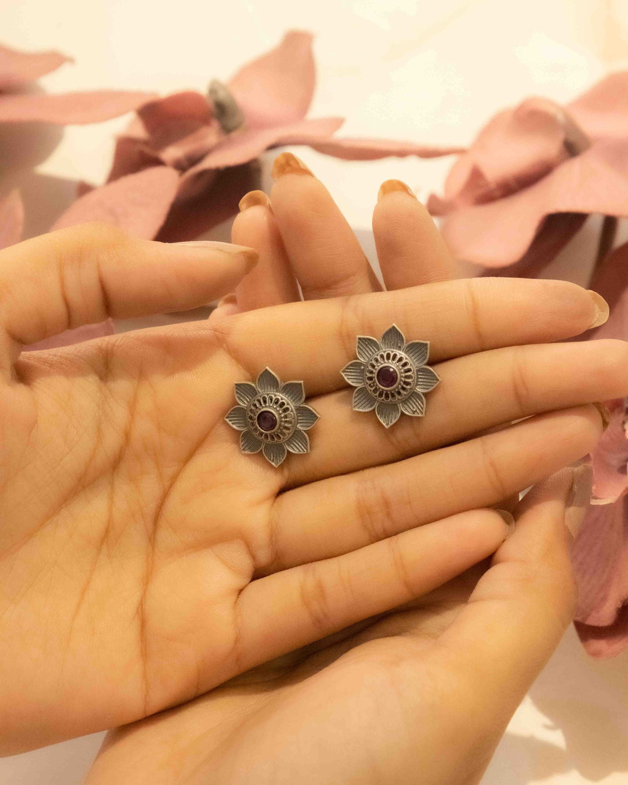 Adya Intricate Versatile Flower Studs