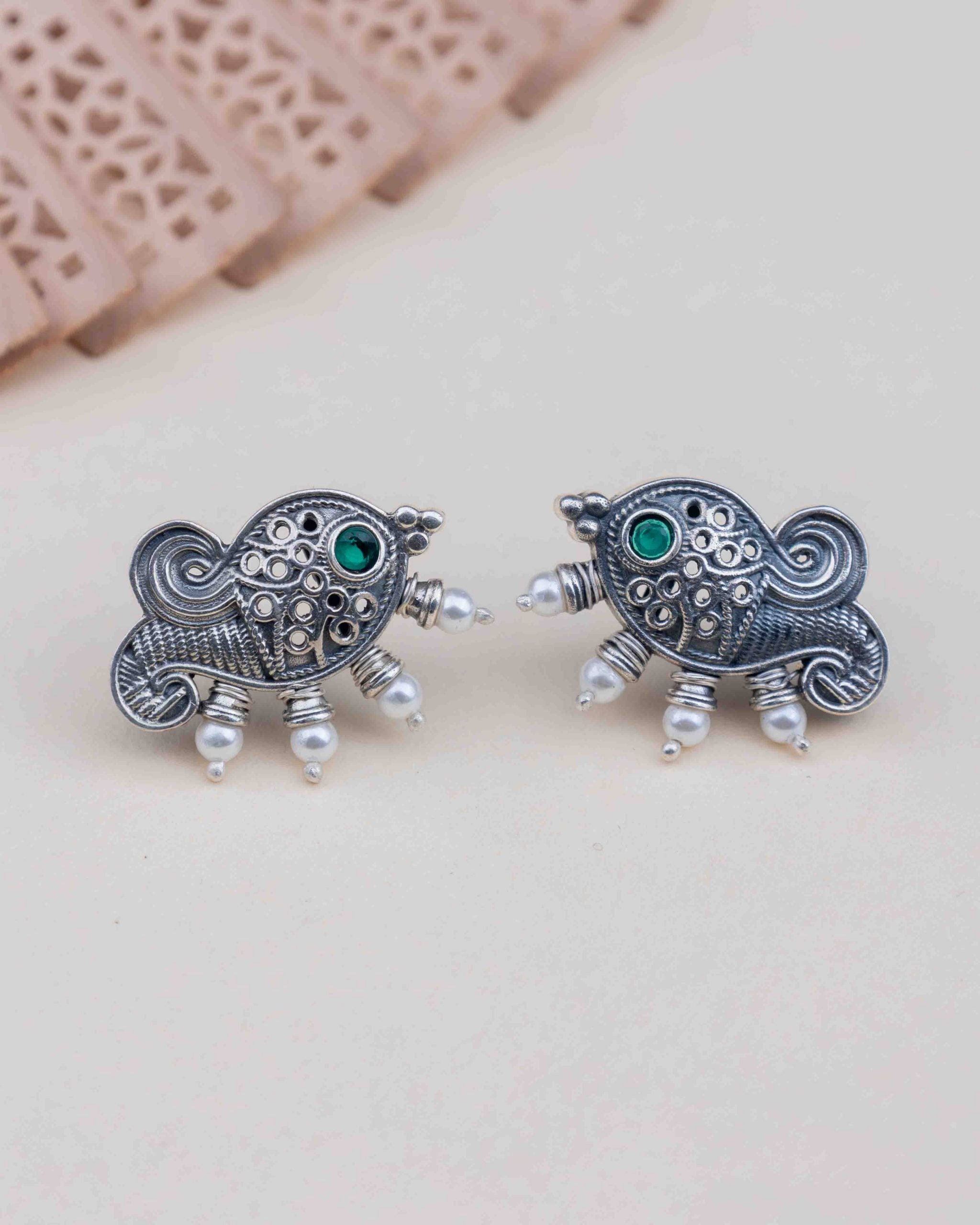 Adya Matsaya Intricate Stud Earring