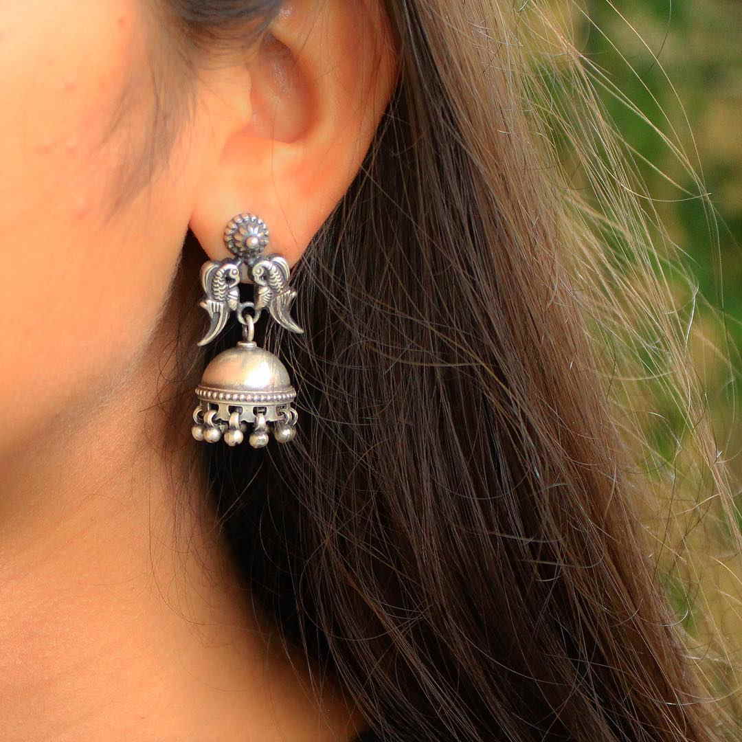 Adya Mini Parrot Jhumkis