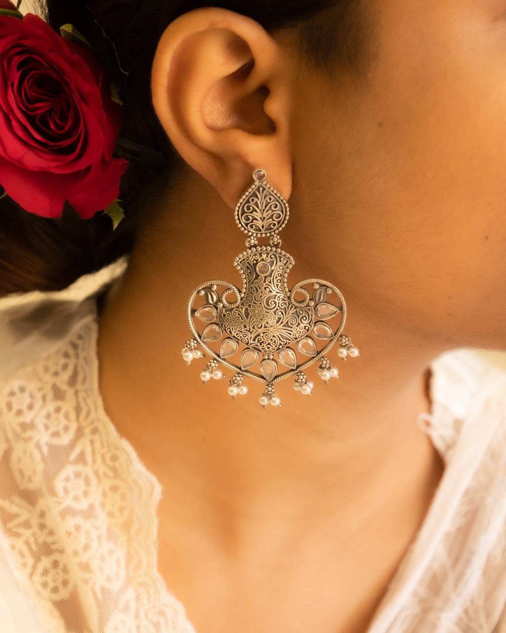 Anvaya Intricate Paan Drop Classic Earring