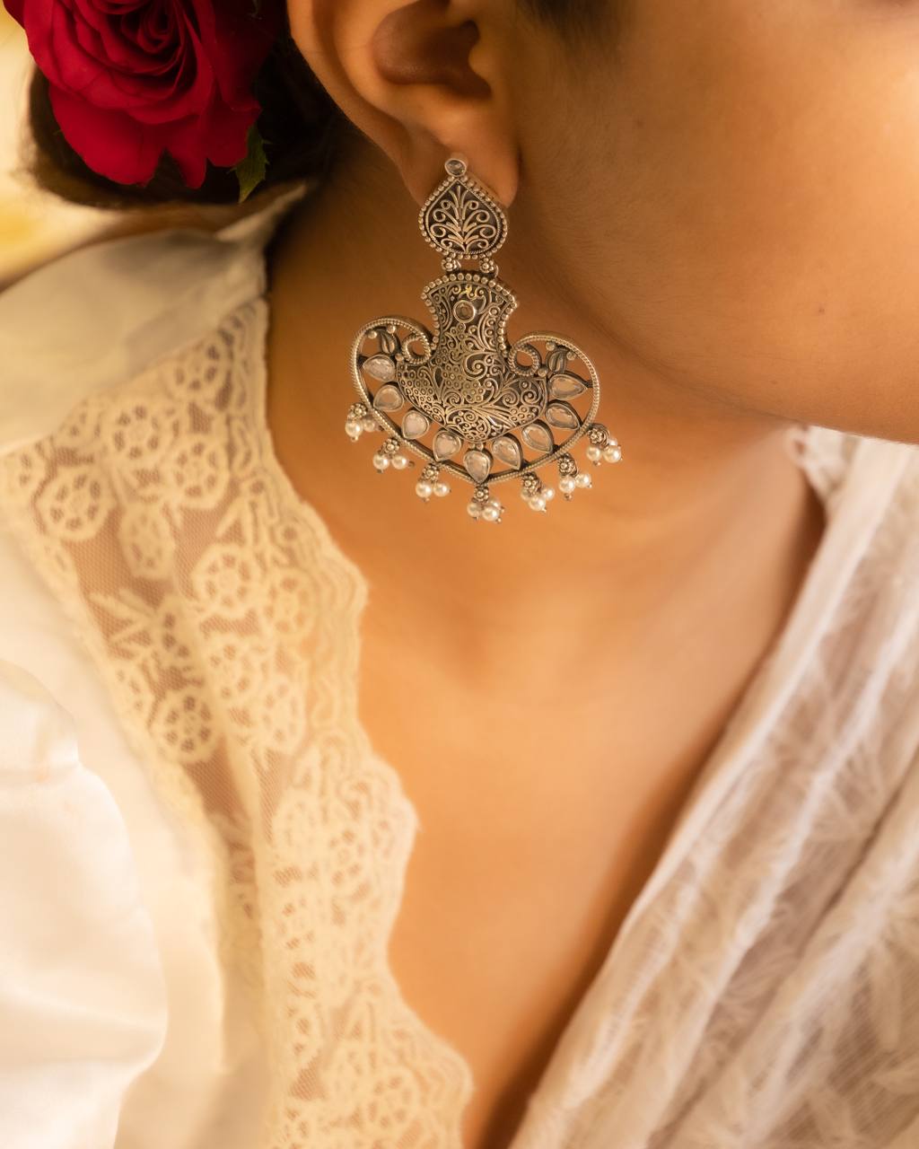 Anvaya Intricate Paan Drop Classic Earring