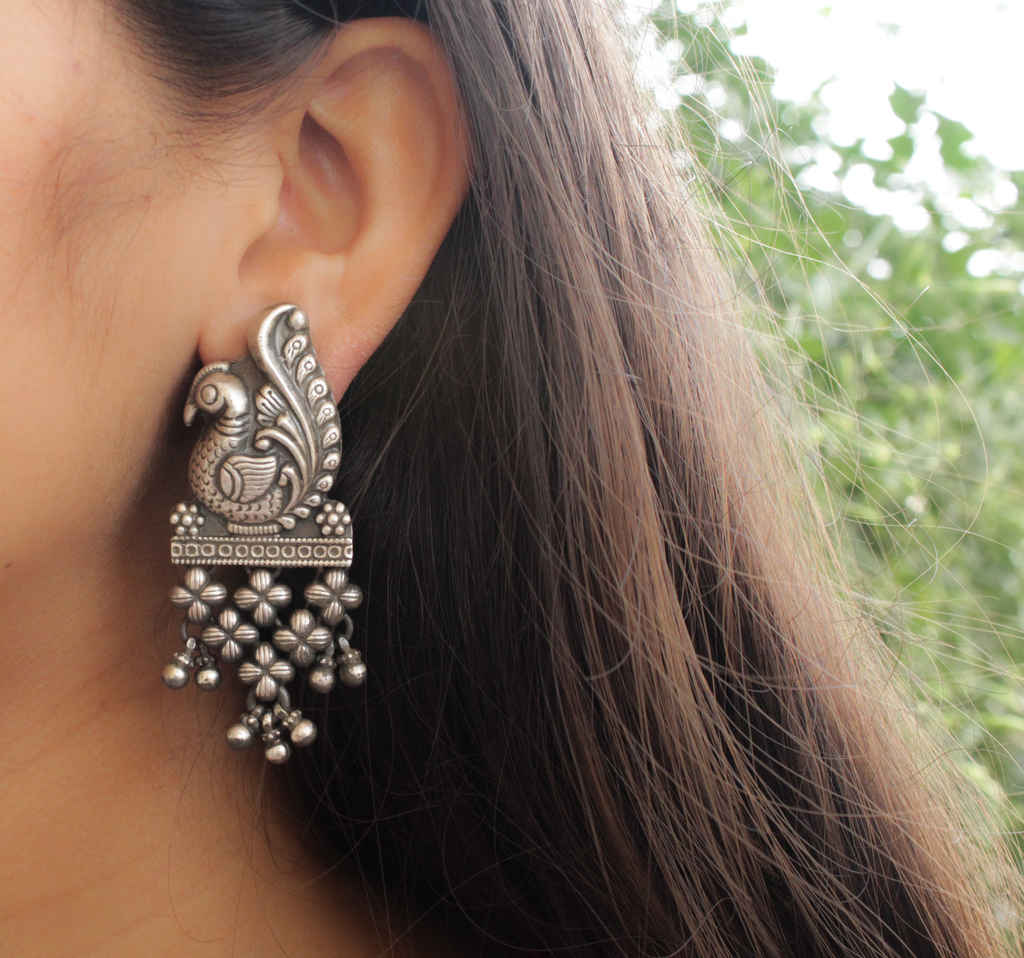 Anvaya Peacock Jali Earrings