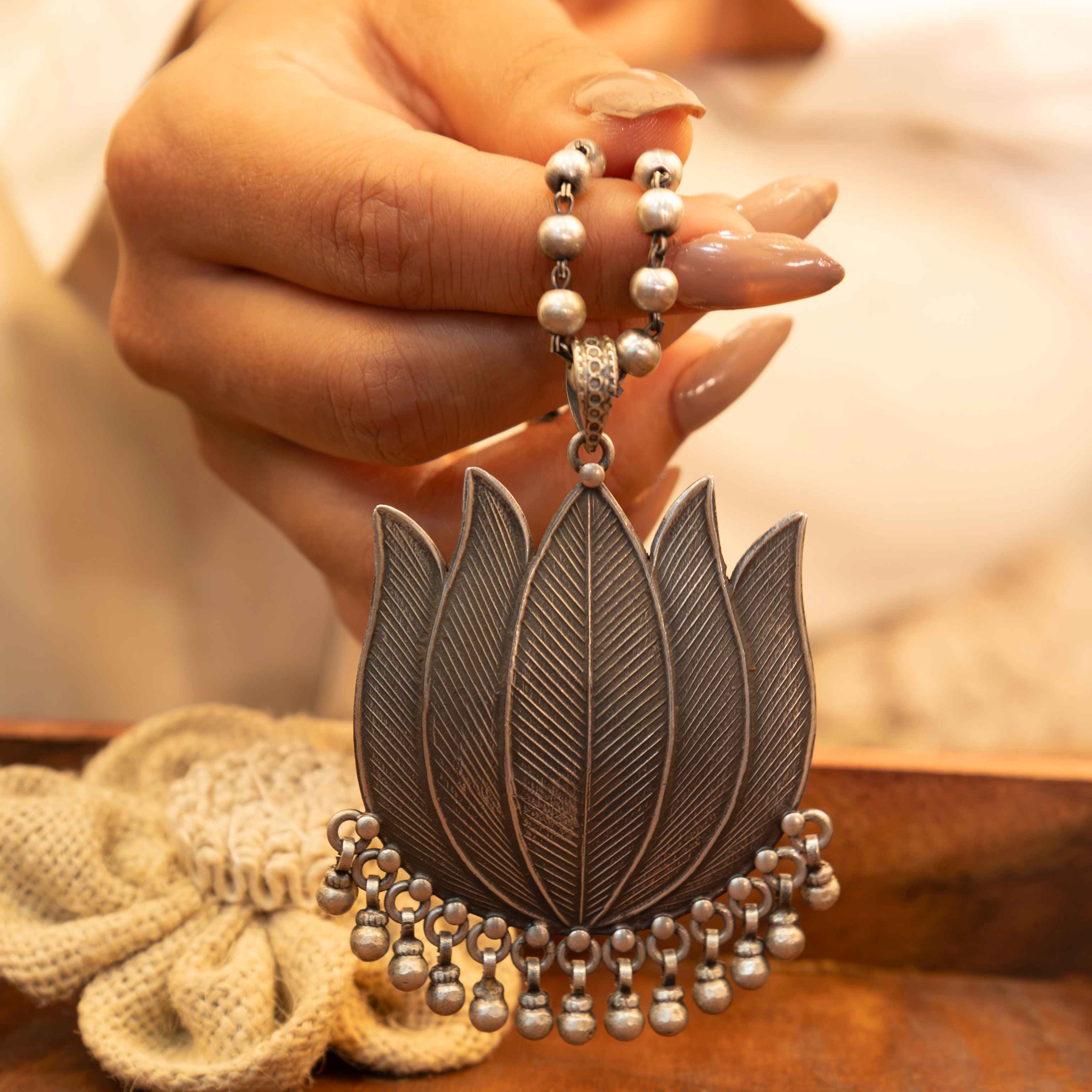 Anvaya Intricate Lotus Necklace