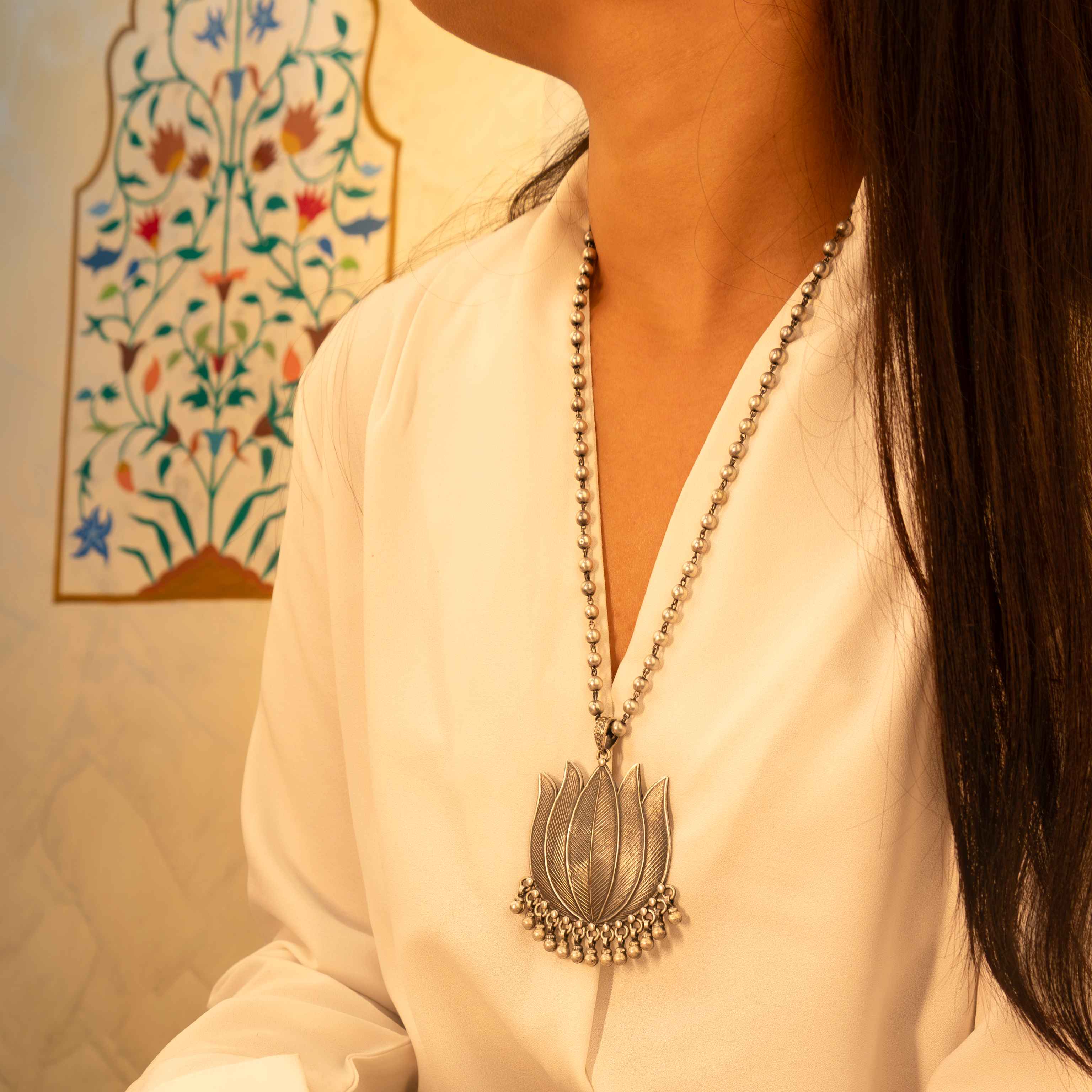 Anvaya Intricate Lotus Necklace