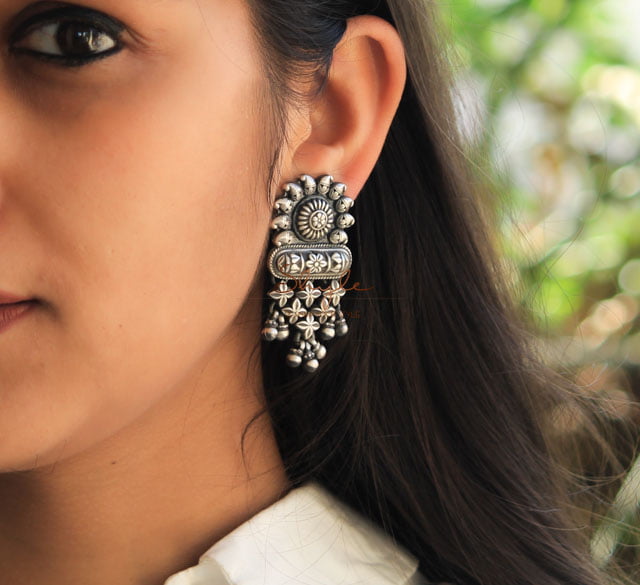 Anvaya Intricate Jali Earrings