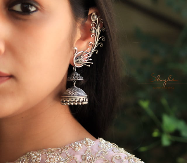 Anvaya Flora Earcuff Daana Art Jhumka