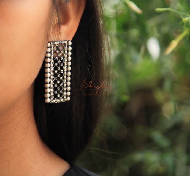 Tattva Flora Jali Intricate Studs