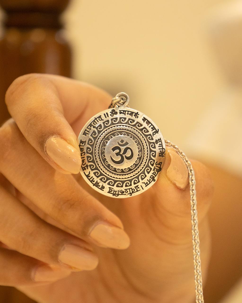 Maha Mrityunjaya Mantra Om Pendant