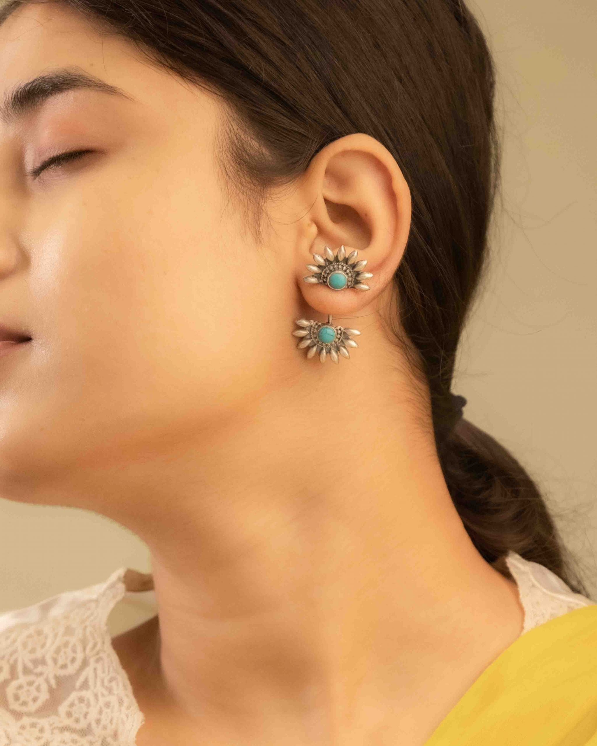 Mizoya Statement Ray Stud Earring