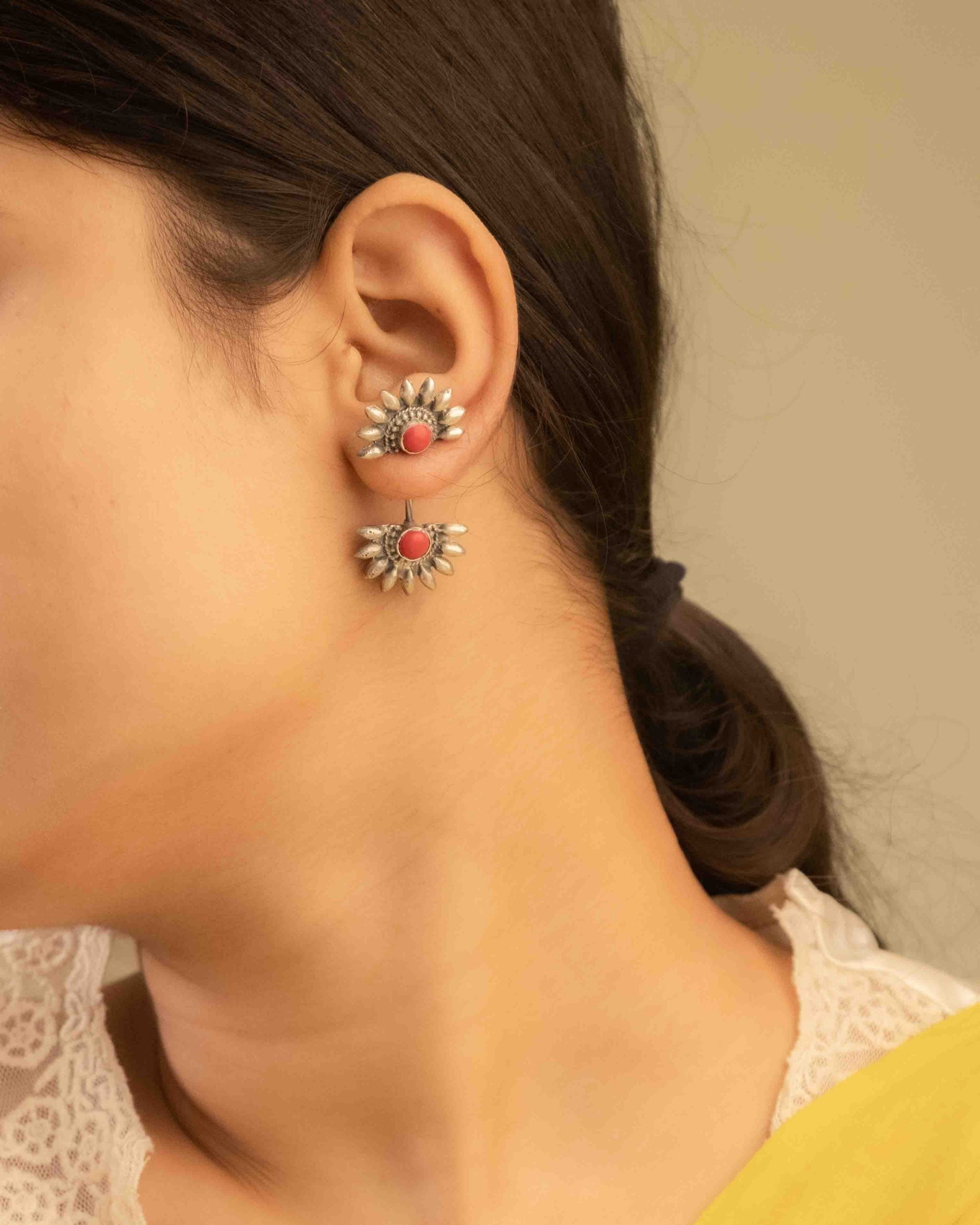 Mizoya Statement Ray Stud Earring