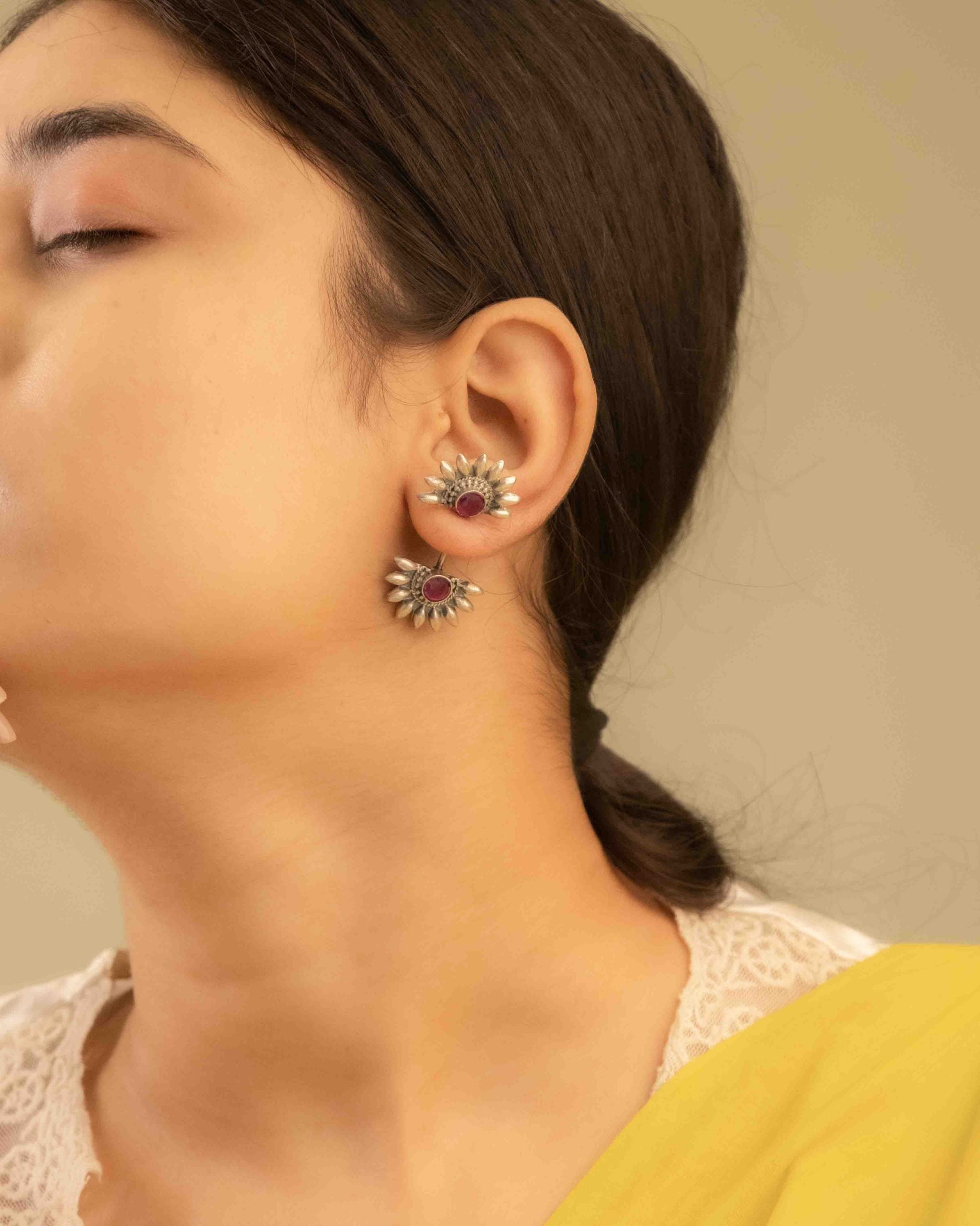 Mizoya Statement Ray Stud Earring