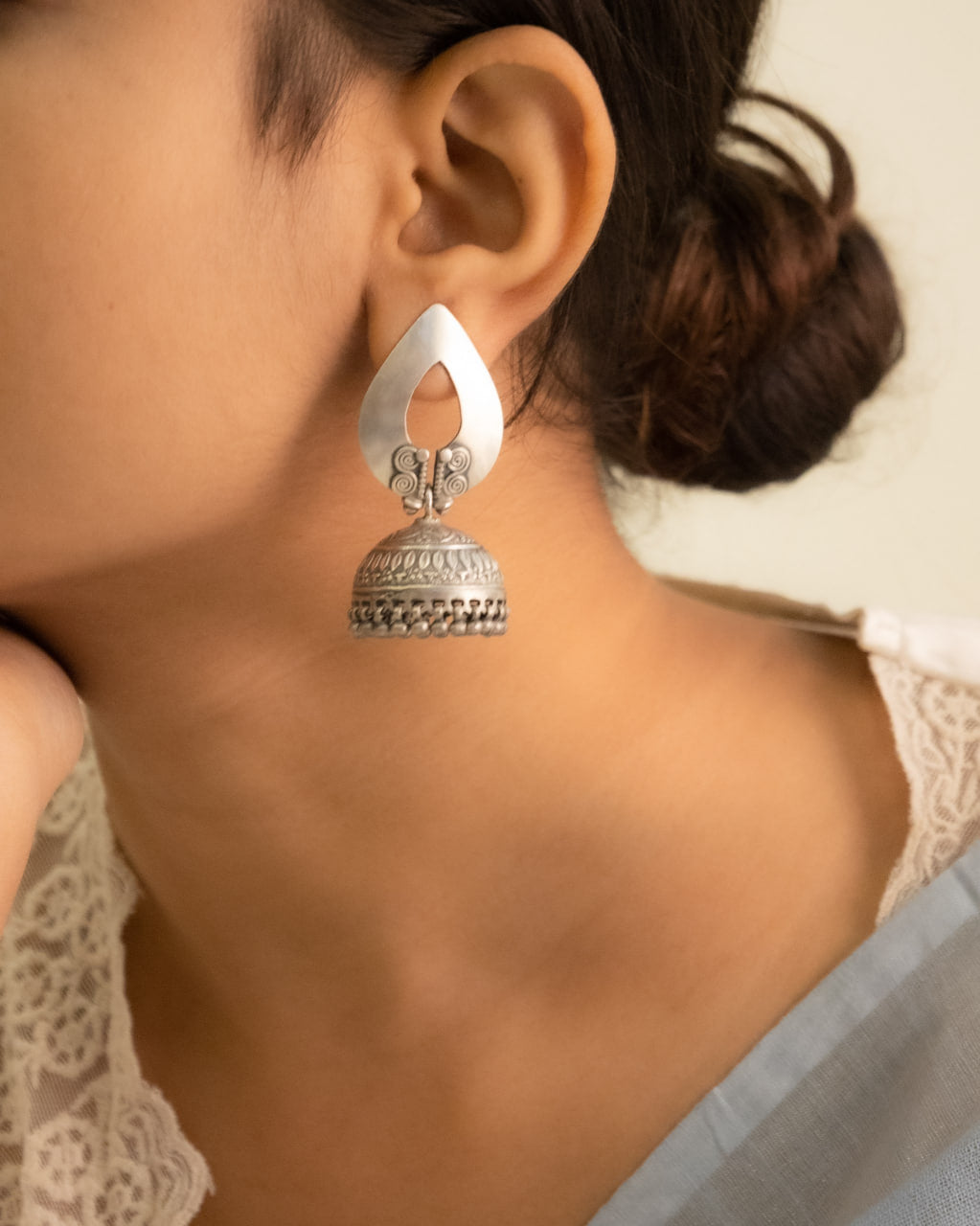 Mizoya Trinetra Motif Intricate Jhumka