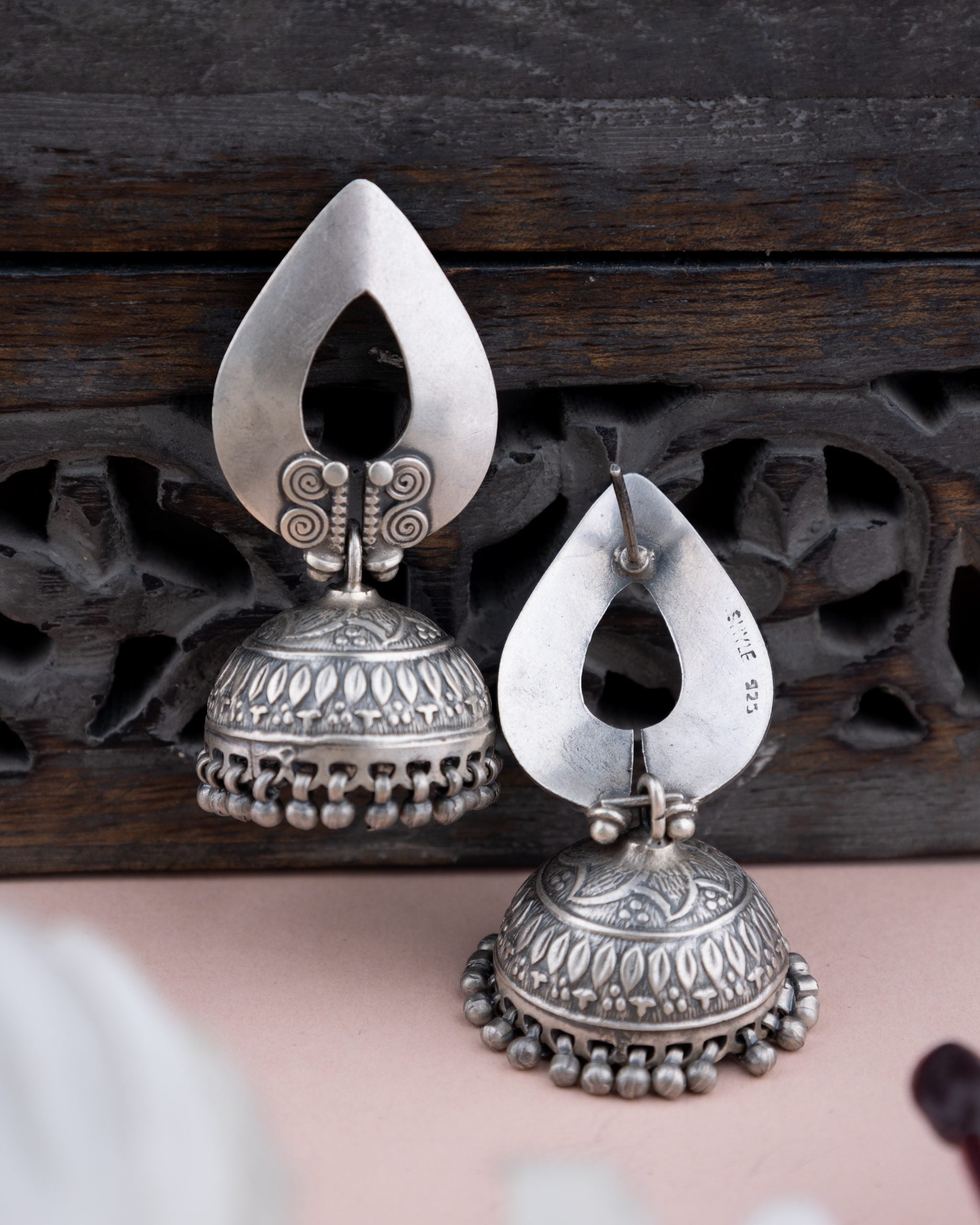 Mizoya Trinetra Motif Intricate Jhumka