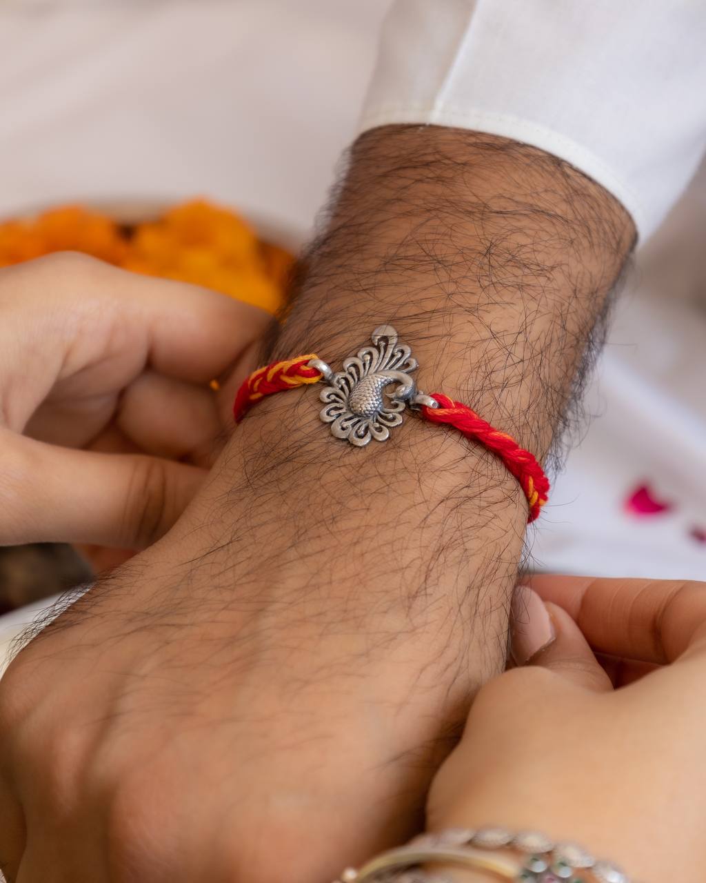 Moh Handcrafted Dancing Peacock Rakhi