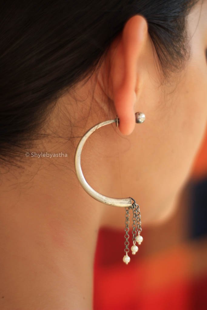 Qurbat Shehnai Earrings Side view