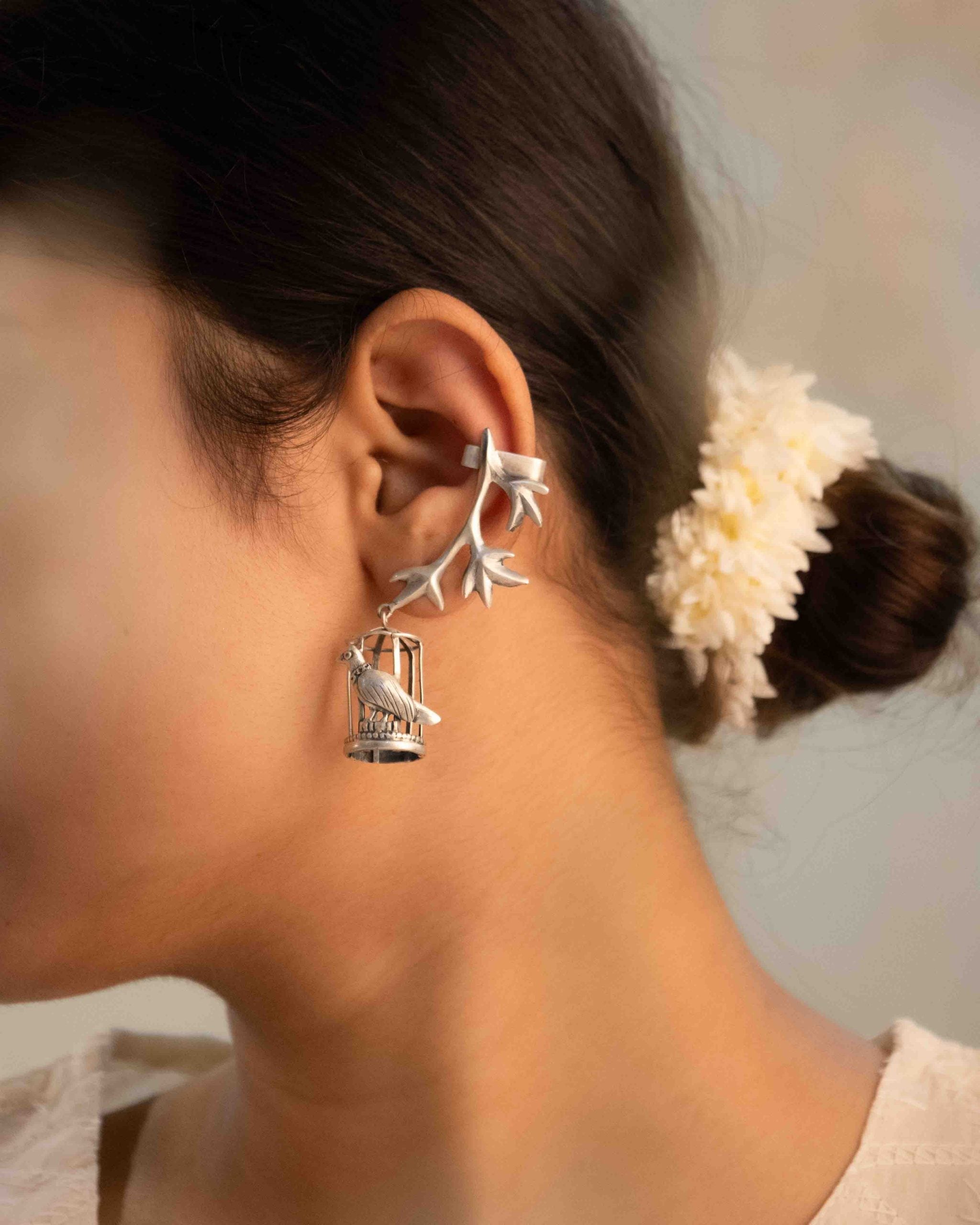 Qurbat Uncaged Bird Earring