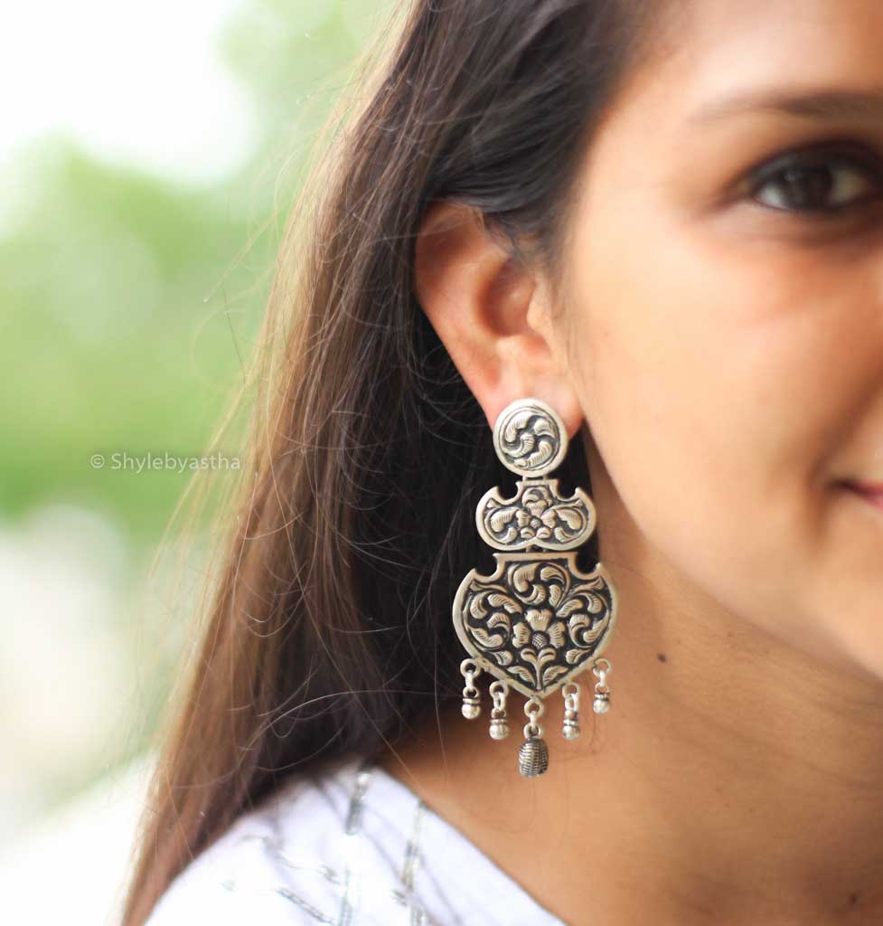 Jhumri Chitai Art Earrings