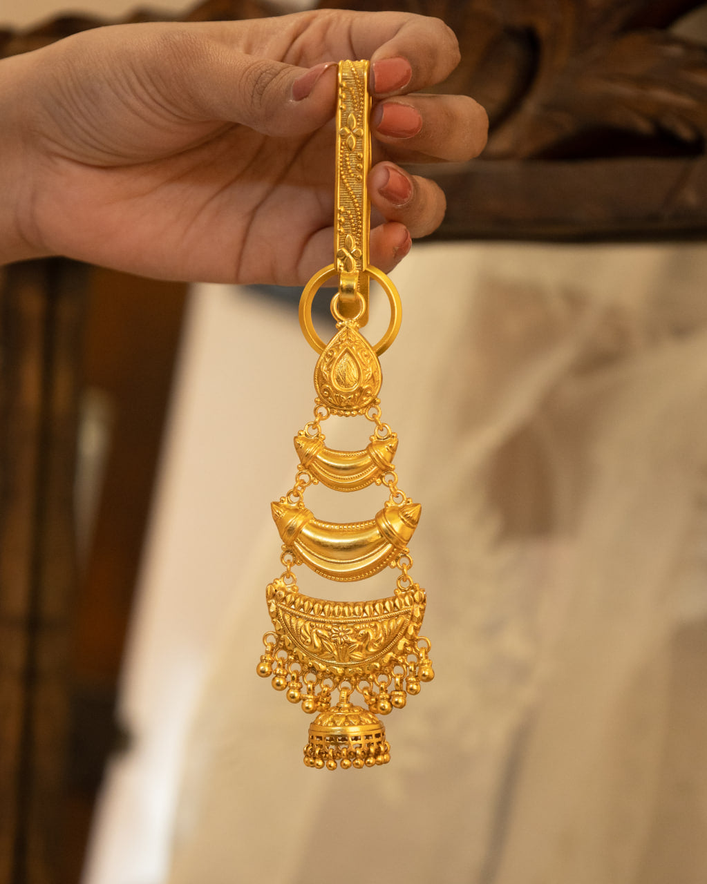 Tattva Statement Layered Gold Ghughri Satka