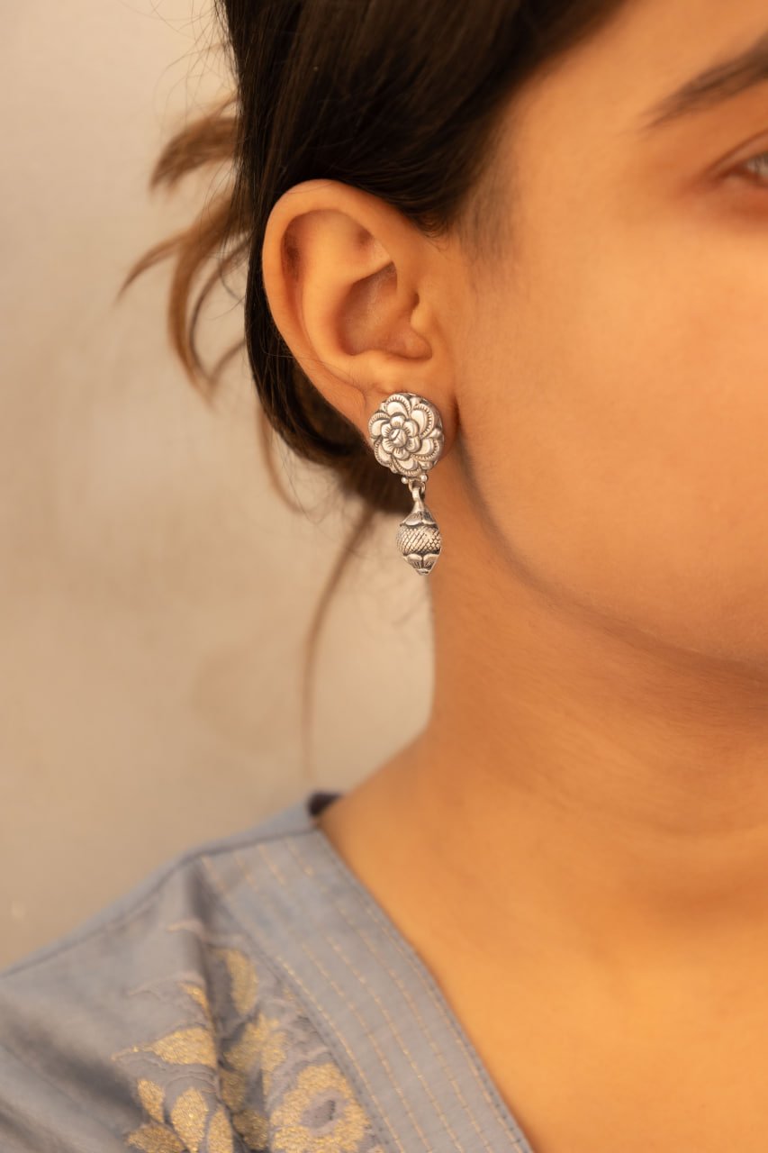 Adya Flower Drop Intricate Earring