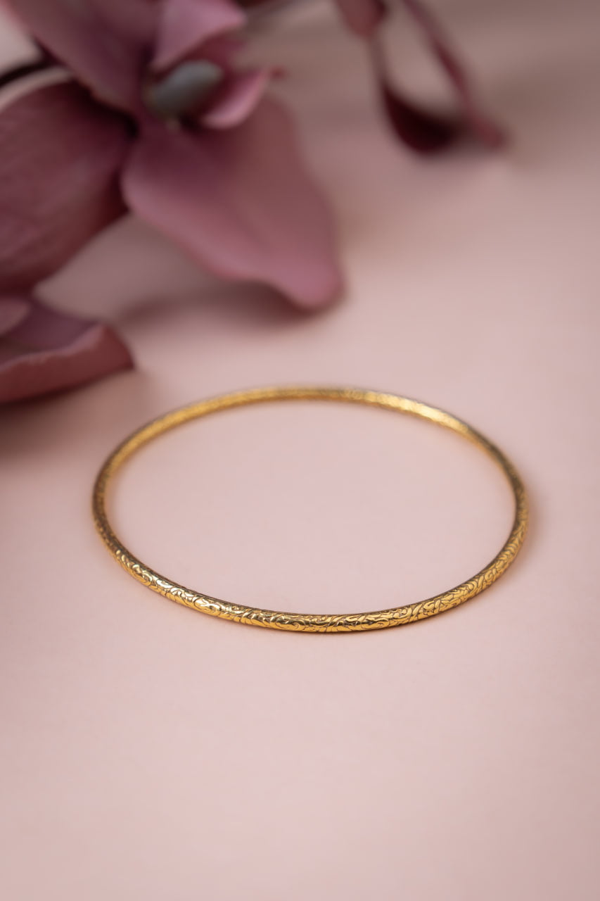 Adya Intricate Gold Plated Bangle