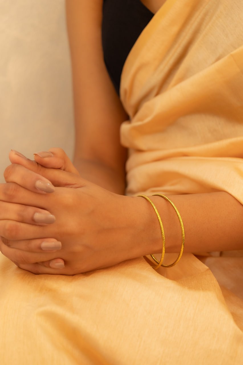 Adya Intricate Gold Plated Bangle