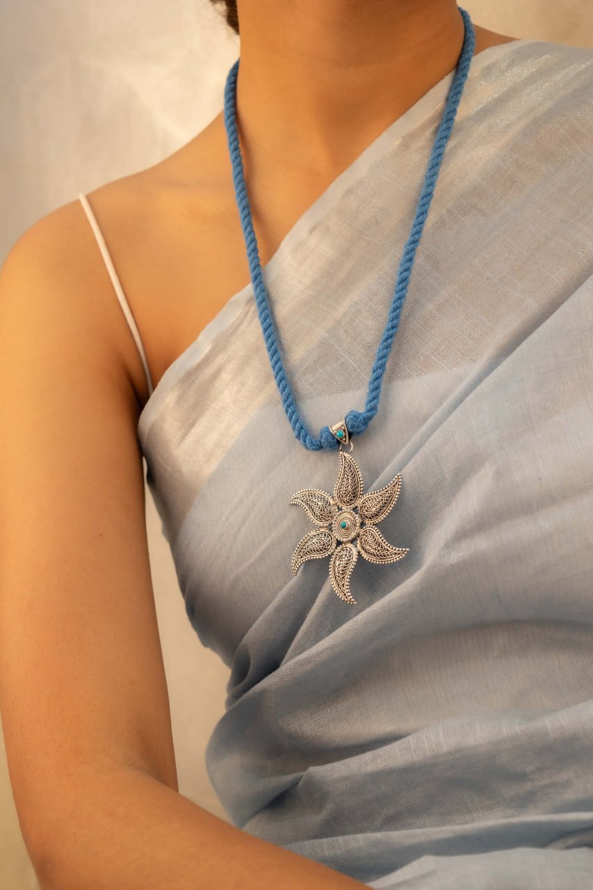 Mizoya Intricate Blossom Flower Dori Necklace