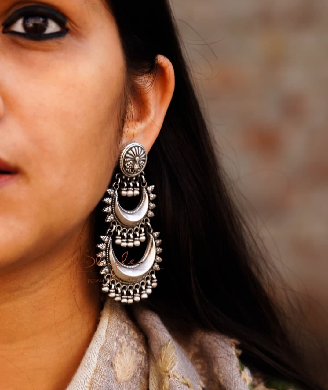 Tattva Chandra Ghughri Layered Classic Earrings