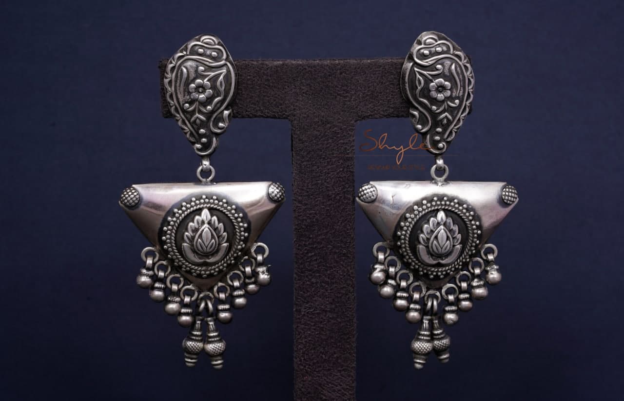 Mizoya Tribal Inspired Detailed Earrings front