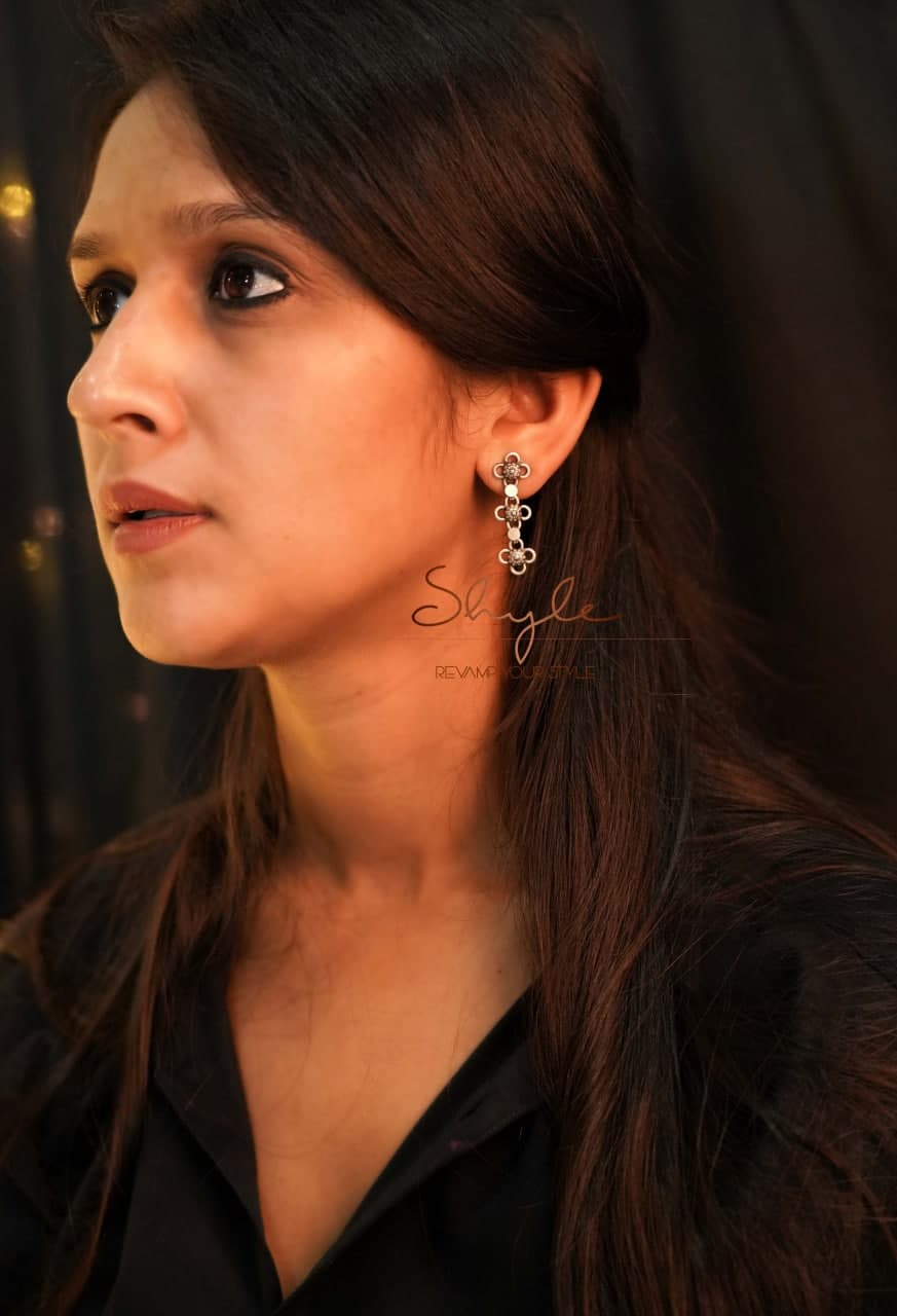 Tattva Intricate Sequence Earrings model