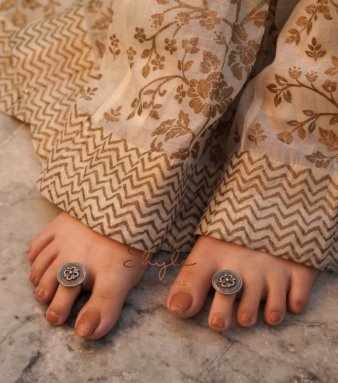 Mizoya Tribal Inspired Intricate Toe Ring Model