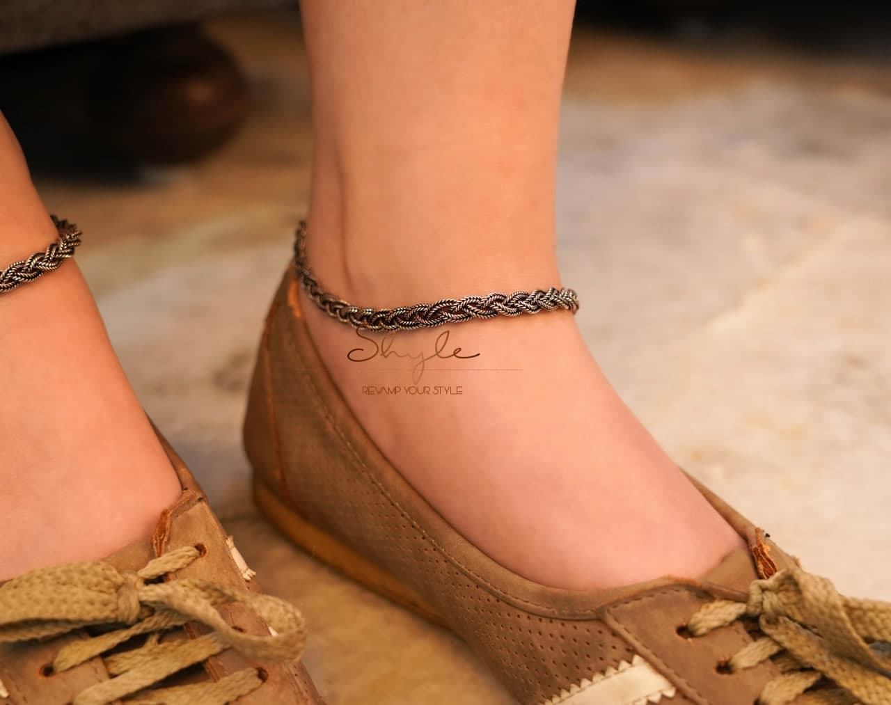 Adya Intricate Braid Knot Everyday Anklet