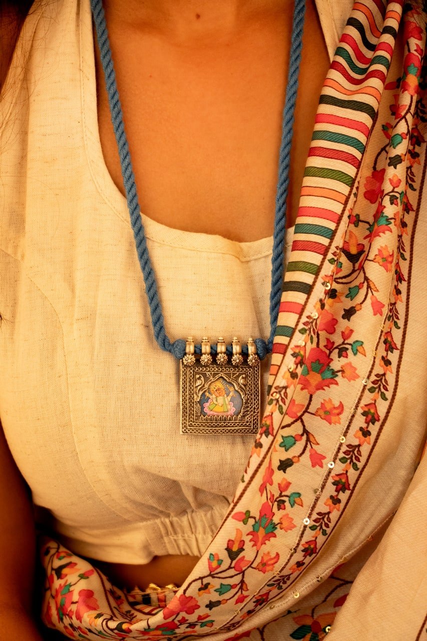 Anvaya Handpainted Ganesha Intricate Necklace