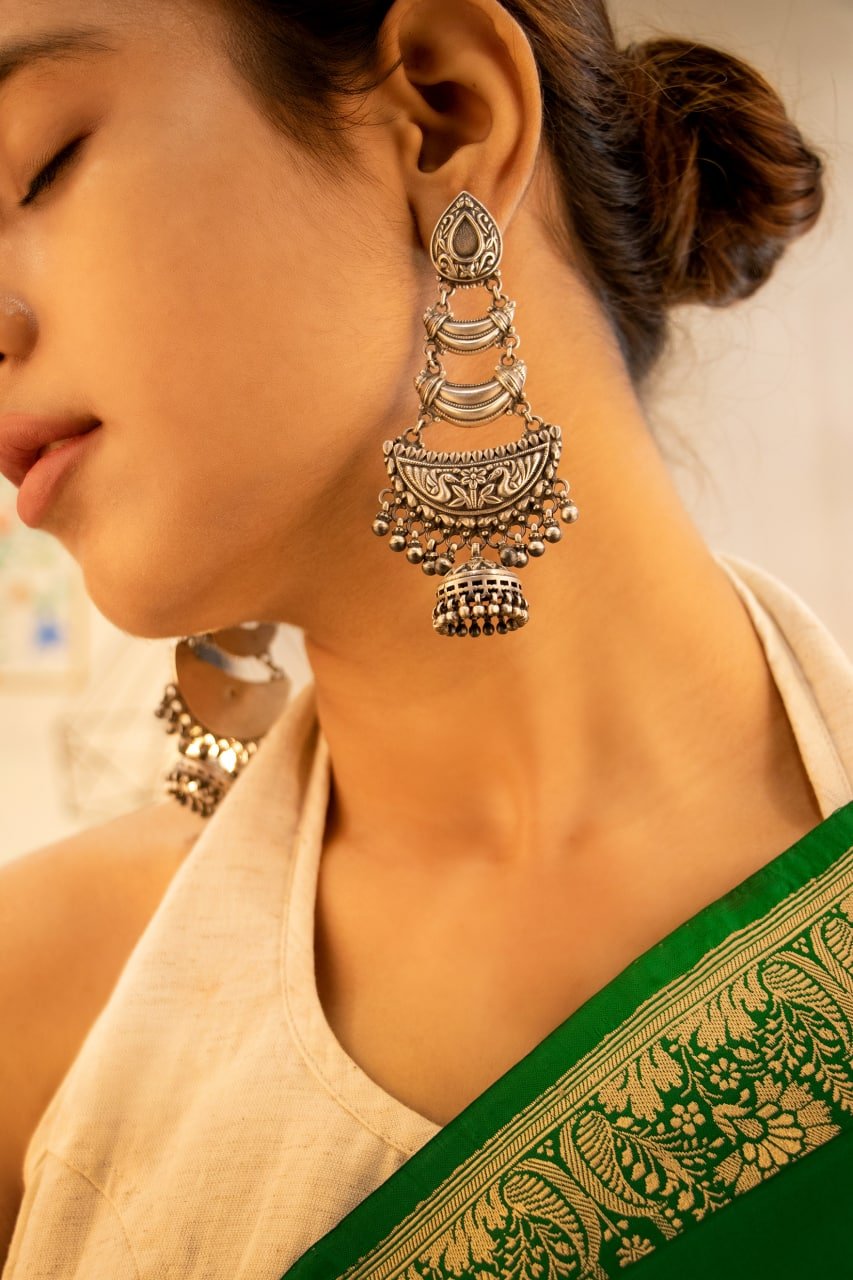 Tattva Statement Layered Ghughri Jhumki