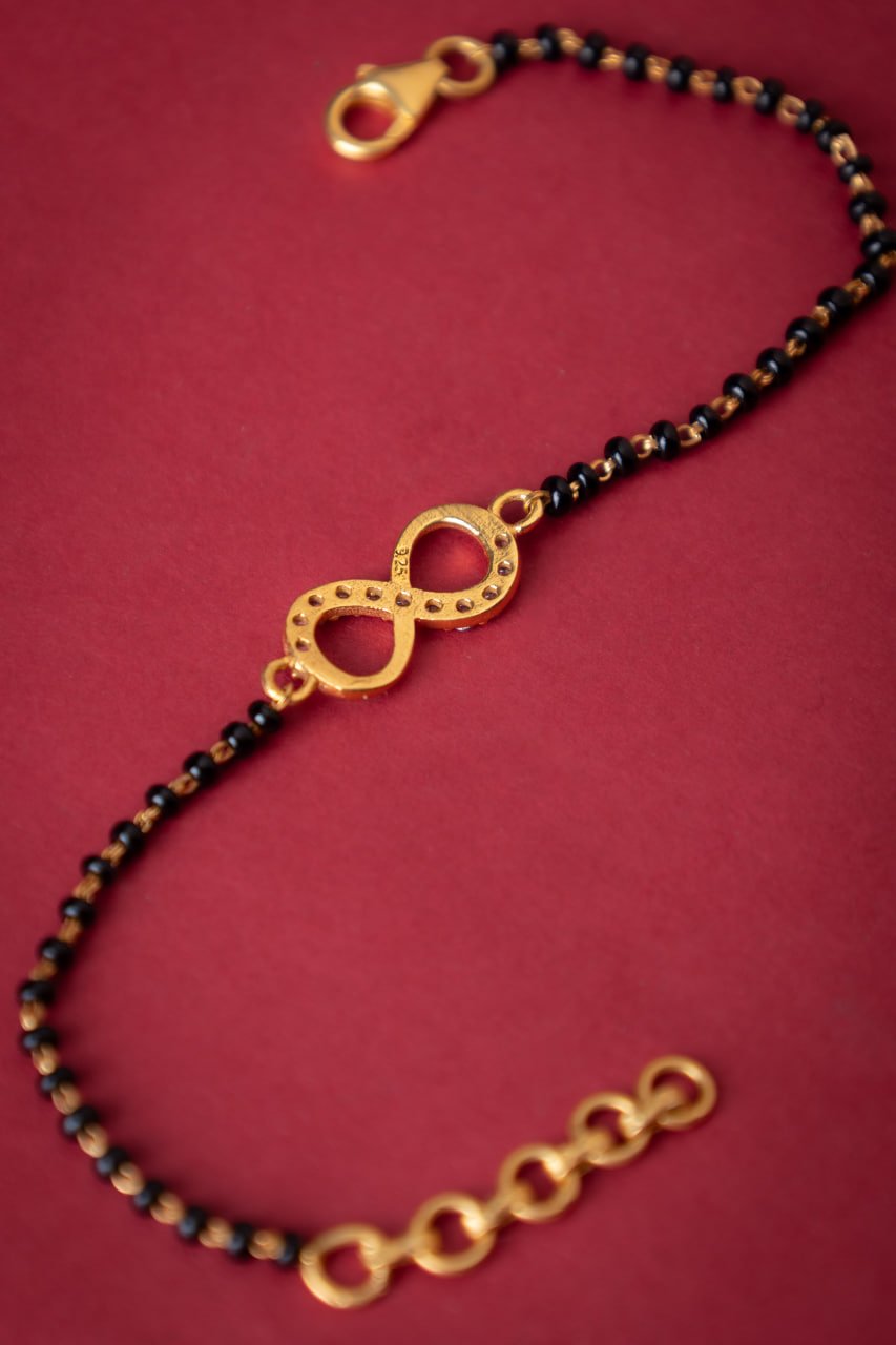 Adya Infinity Knot Gold Plated Hand Mangalsutra