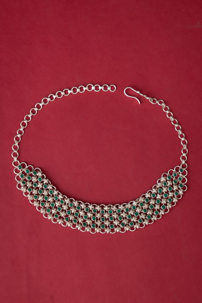 Tattva Jadau Green Timeless Choker