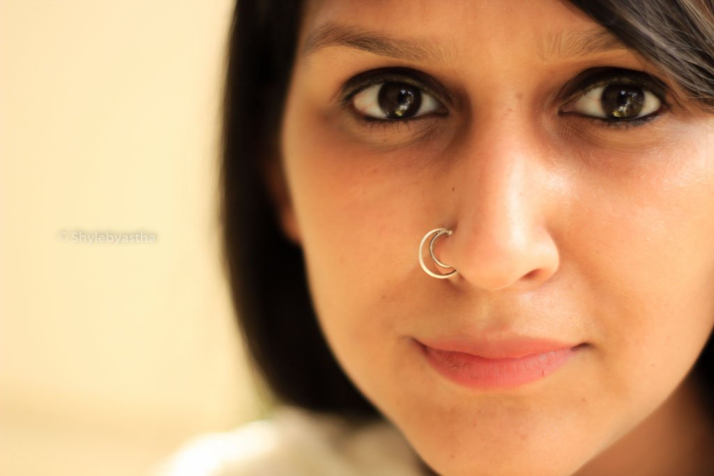 Silver Brass Septum 18 g 1 mm Spirals Tribal Nose Ring Pierced Jewelry  Piercing | eBay